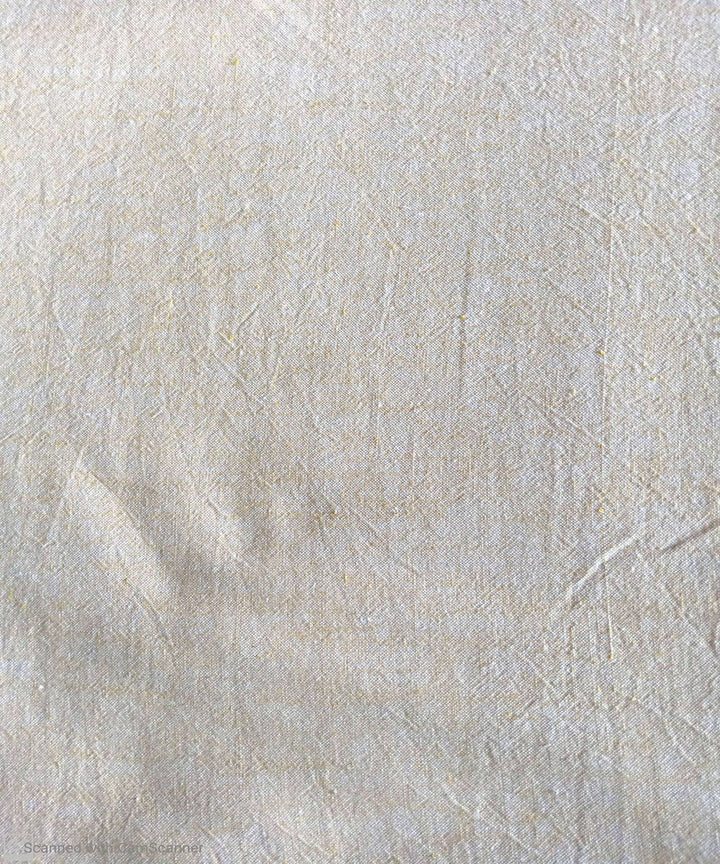 white yellow yarn dyed handspun handwoven cotton kurta fabric