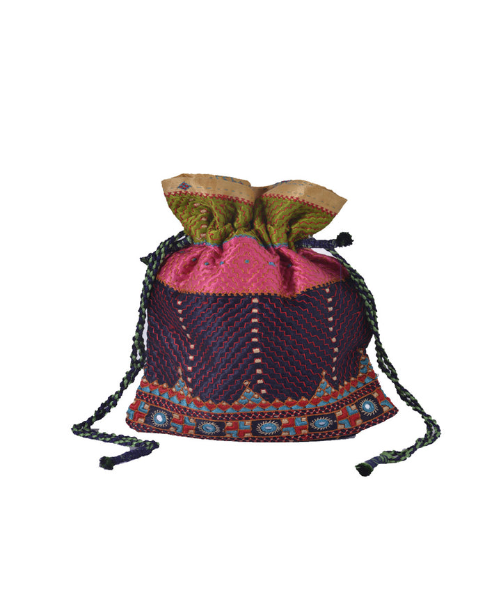Multicolor hand embroidery mashroo potli