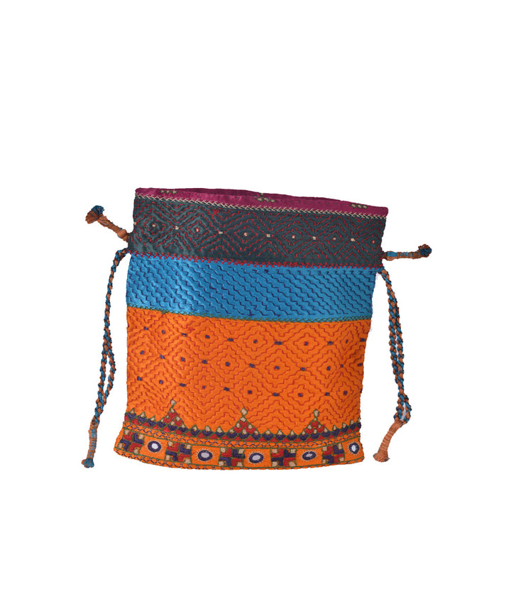 Multi color hand embroidery mashroo potli