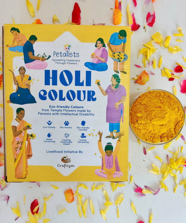Craftizen petalists eco friendly holi colour yellow