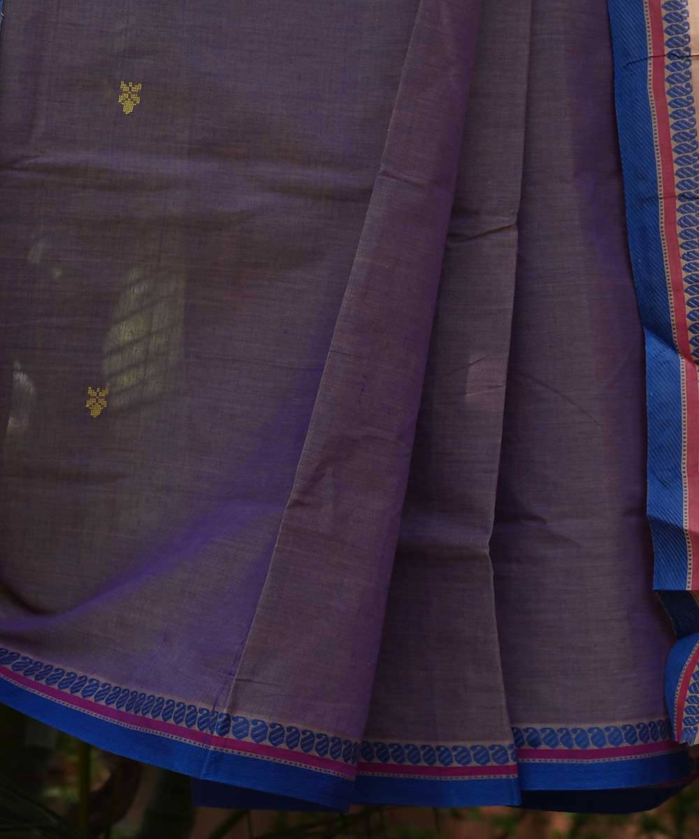 Lavender Cotton Handwoven mangalagiri saree