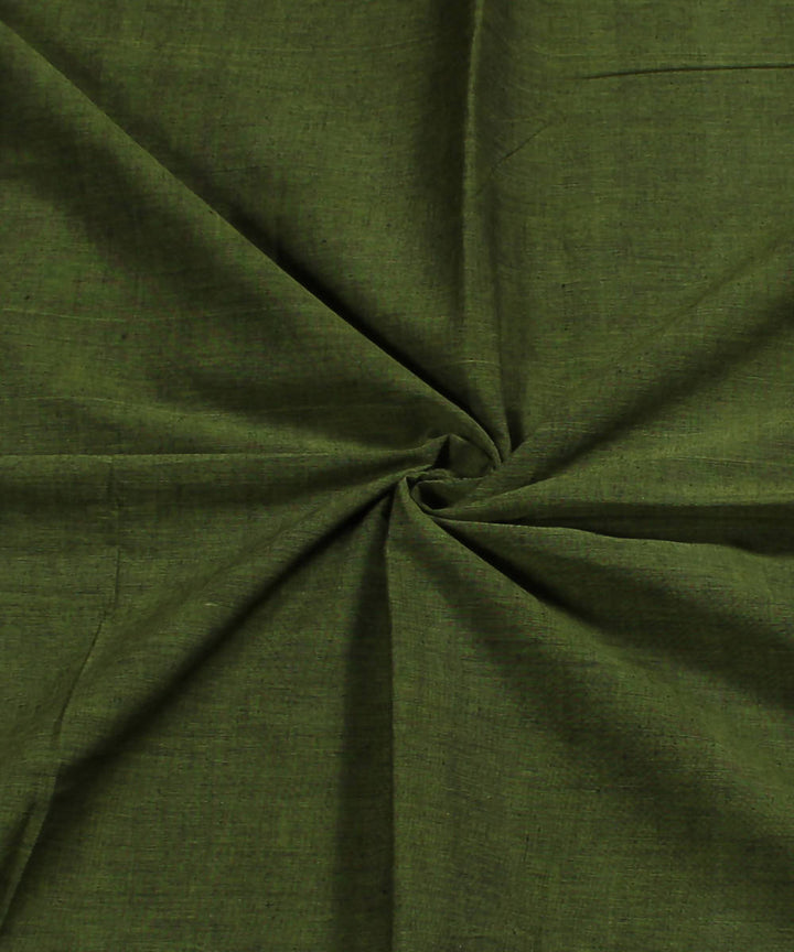0.36m Olive green handwoven cotton fabric