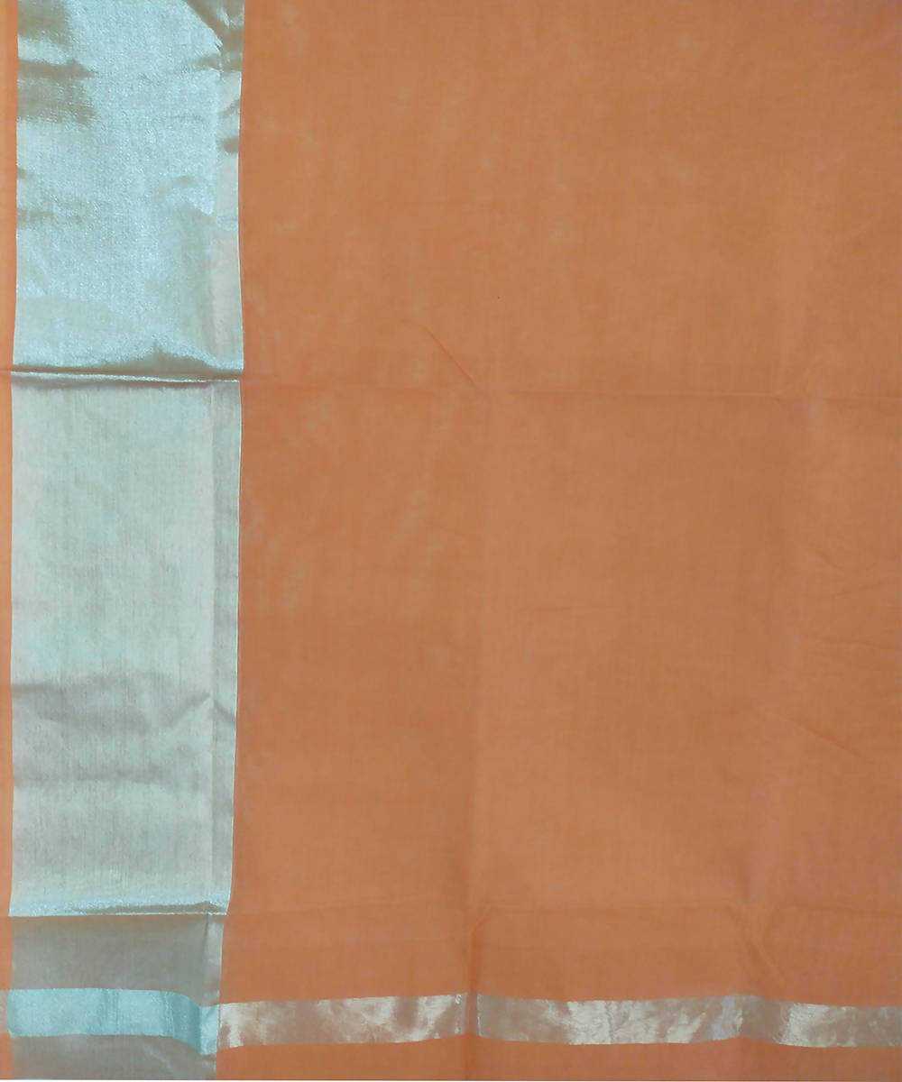 Light brown hand woven cotton venkatagiri saree