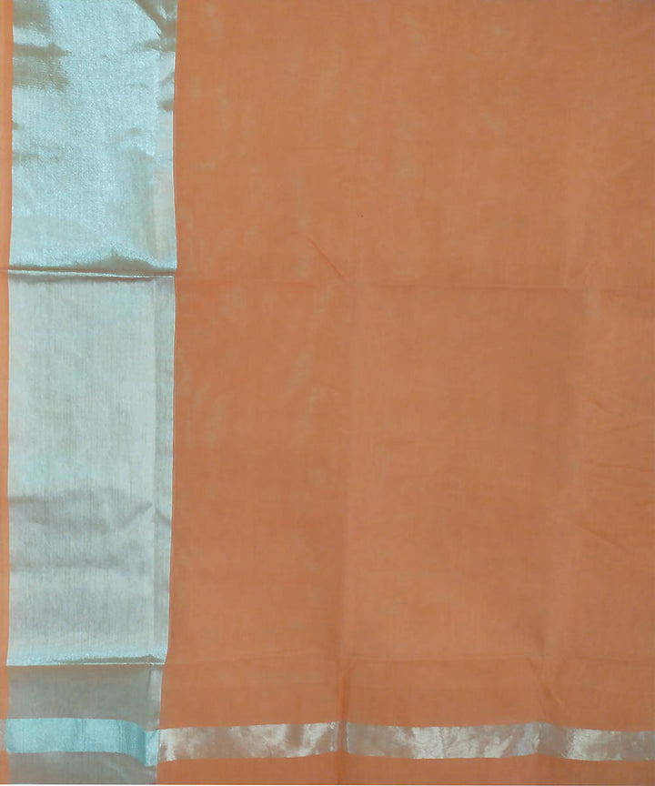 Light brown hand woven cotton venkatagiri saree