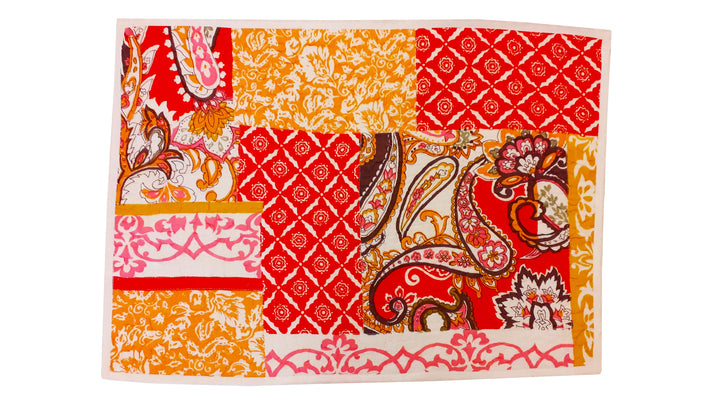 Patchwork quilted cotton table mats (Set of 6)