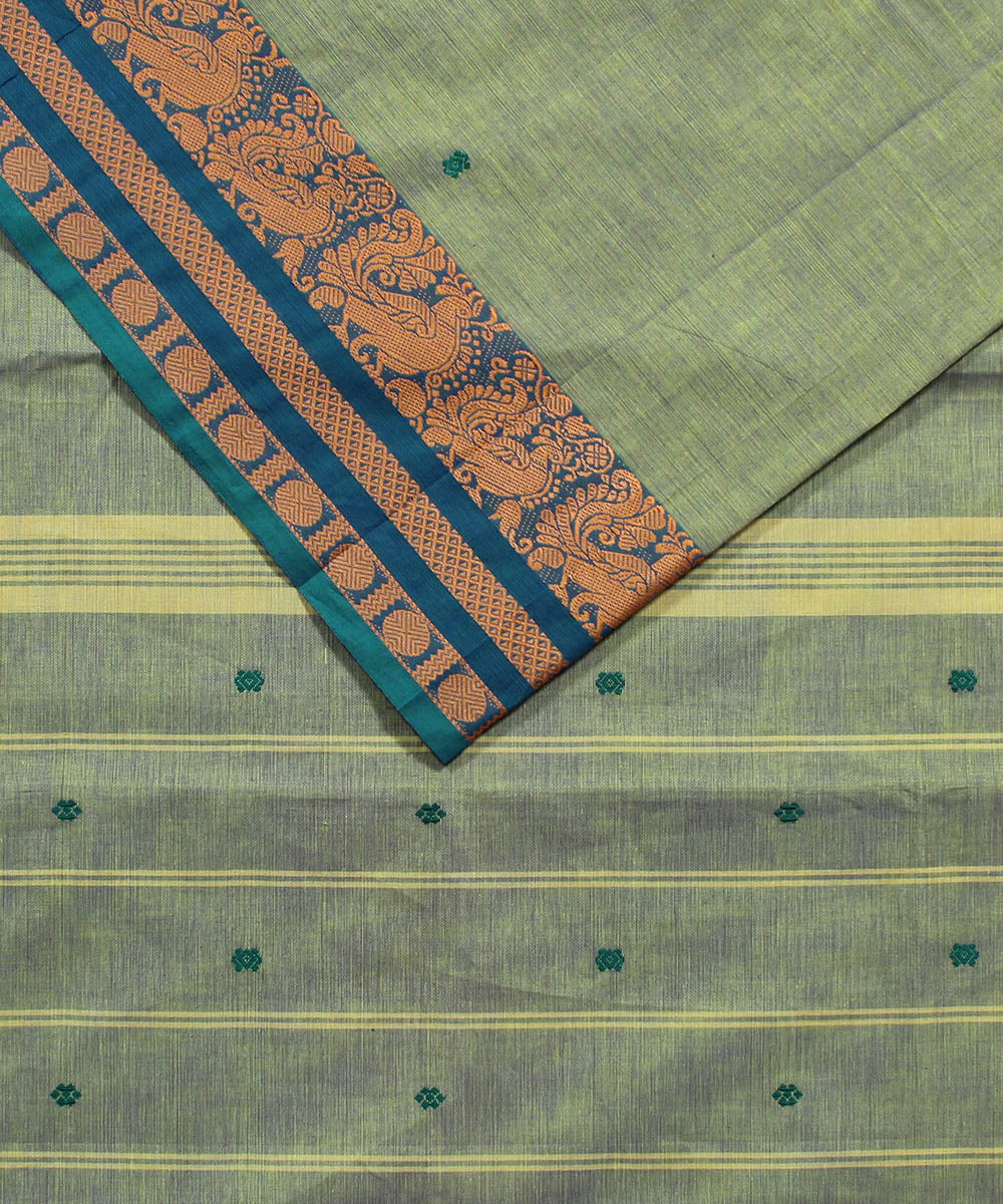 Light green cotton handloom venkatagiri saree