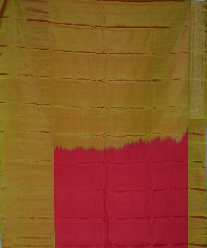 Red gold handwoven silk gadwal saree