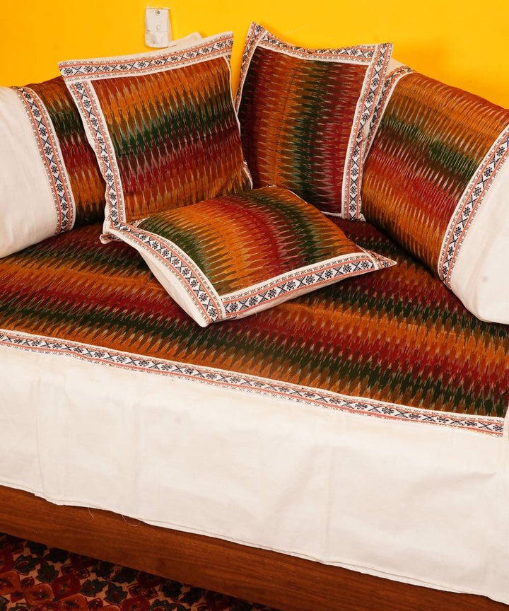 Multi Color Handloom Pochampally Diwan Set
