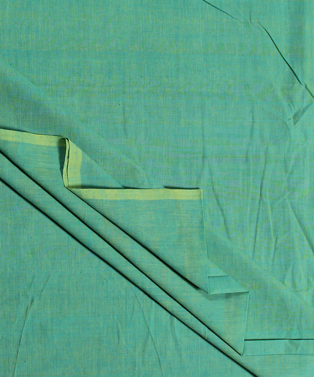 Aqua green Handloom Cotton Fabric