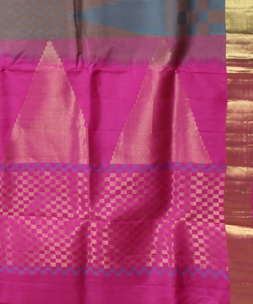 Multicolour Handloom Silk Saree