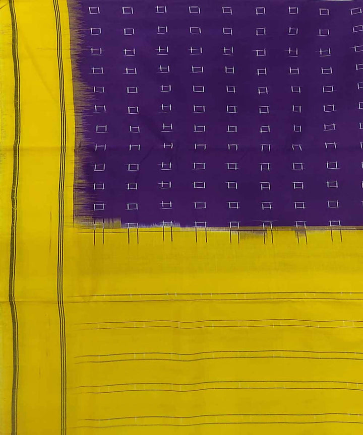 Purple handloom cotton ikat pochampally saree