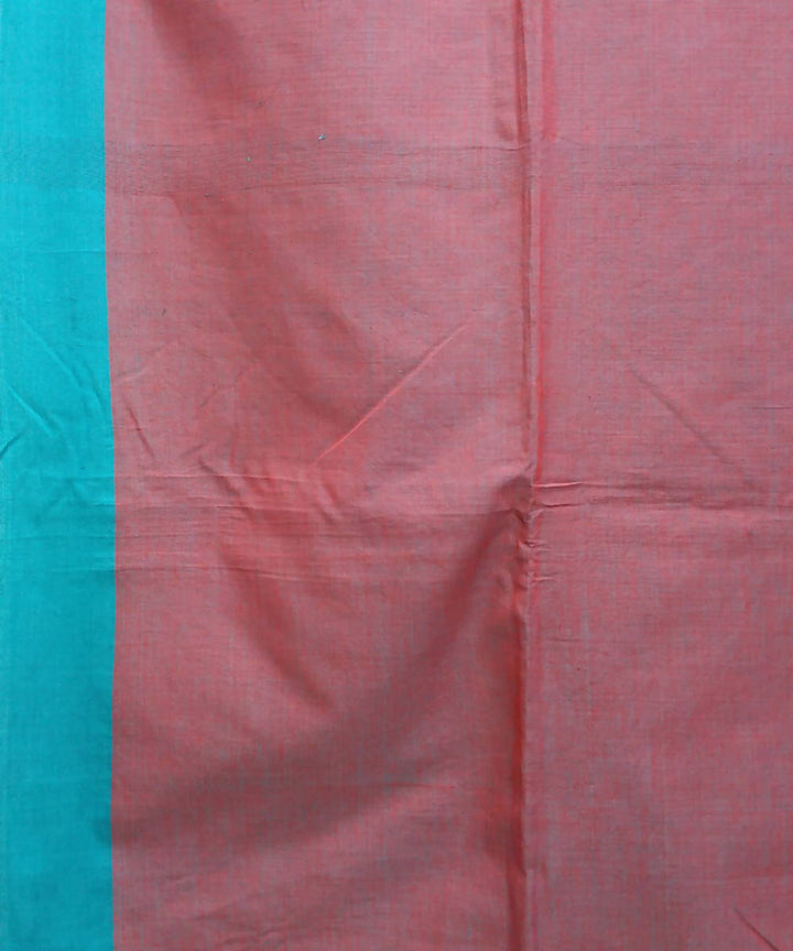 Red bengal handspun handloom cotton saree