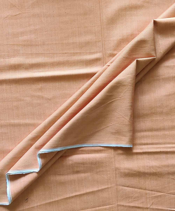 Beige handspun handwoven cotton thick material fabric