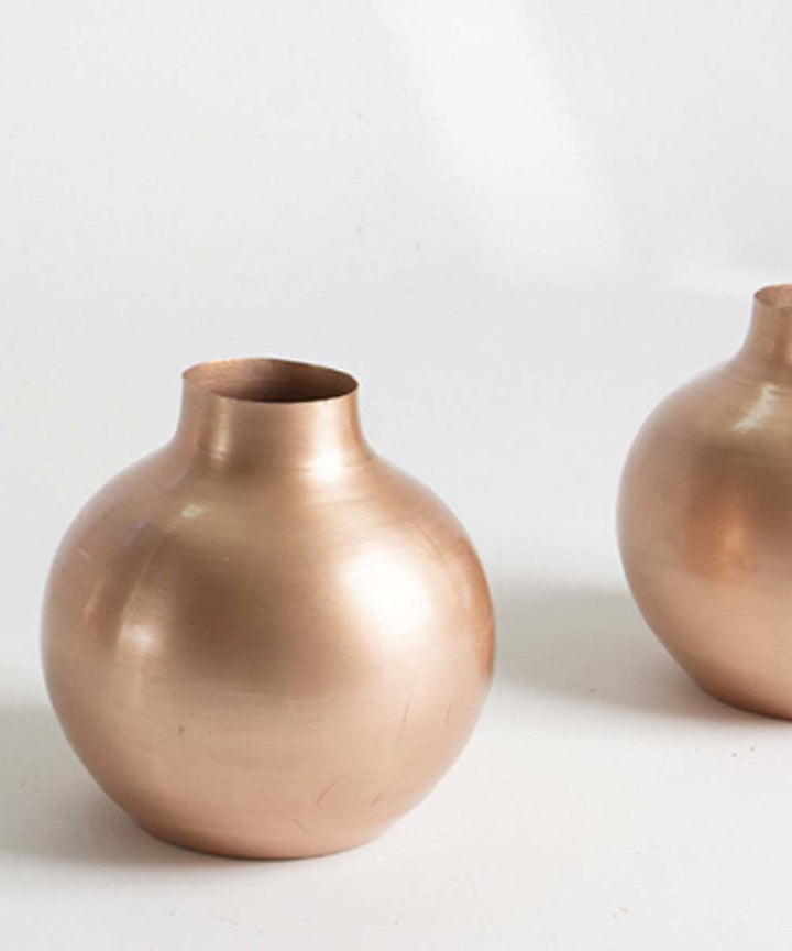 Handmade copper rose gold vase