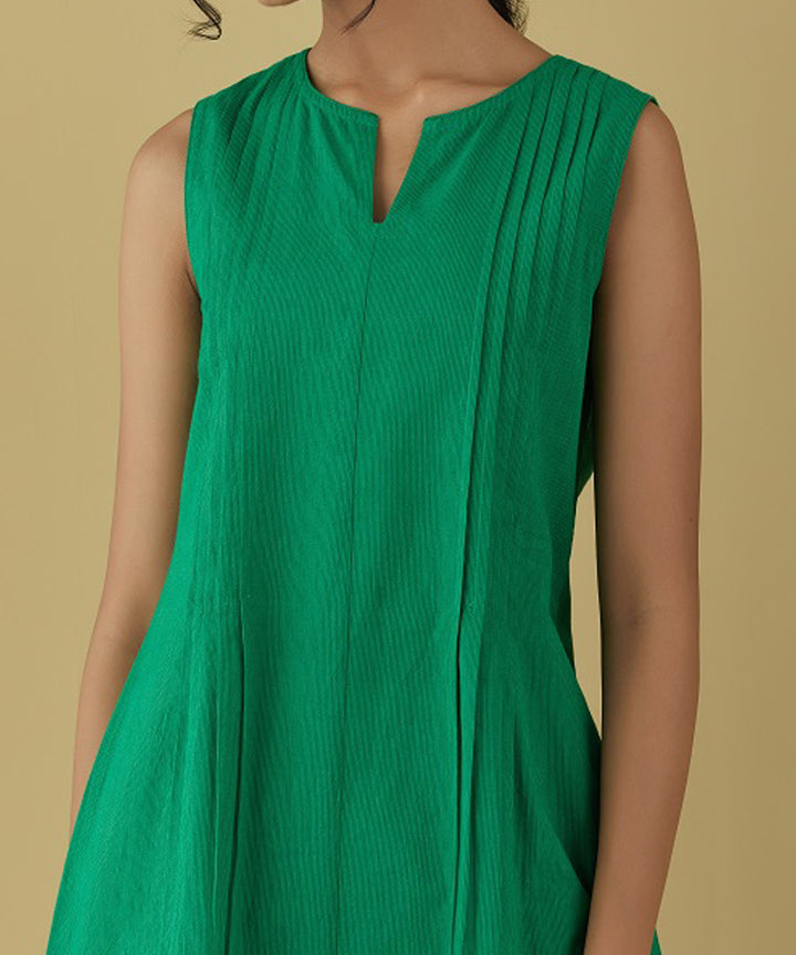 Rangsutra rené green striped sleeveless kurta