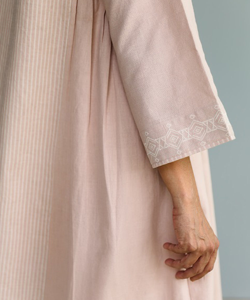 Rangsutra nilofer pink handwoven short dress