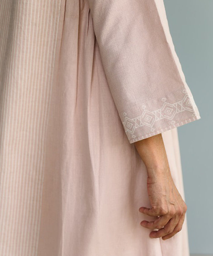 Rangsutra nilofer pink handwoven short dress