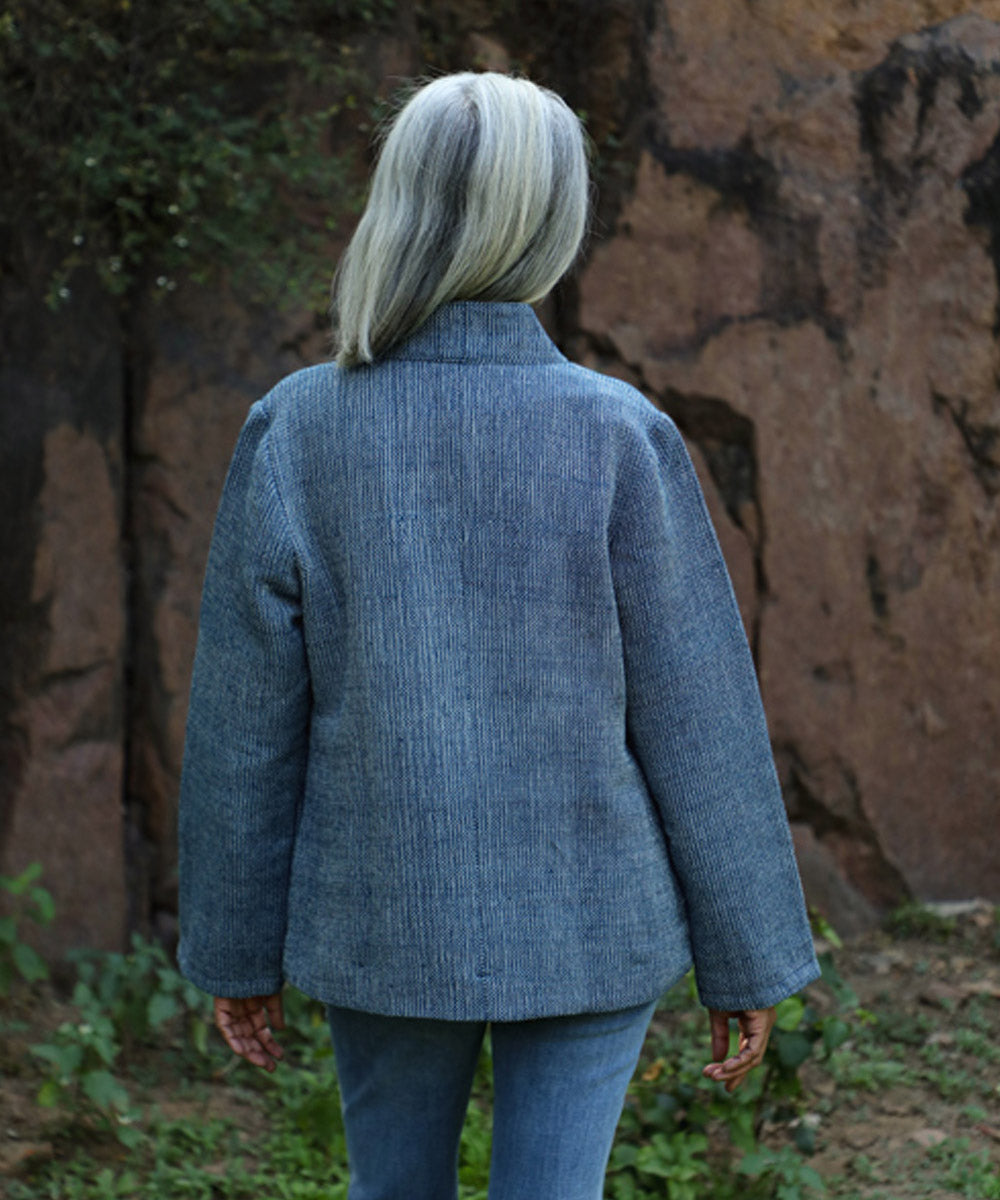 Rangsutra raika indigo desi/native wool short jacket