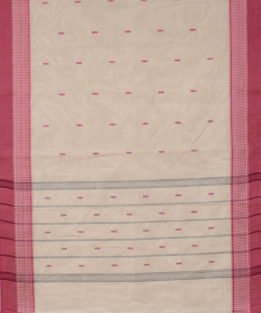 Peach cotton handloom venkatagiri saree