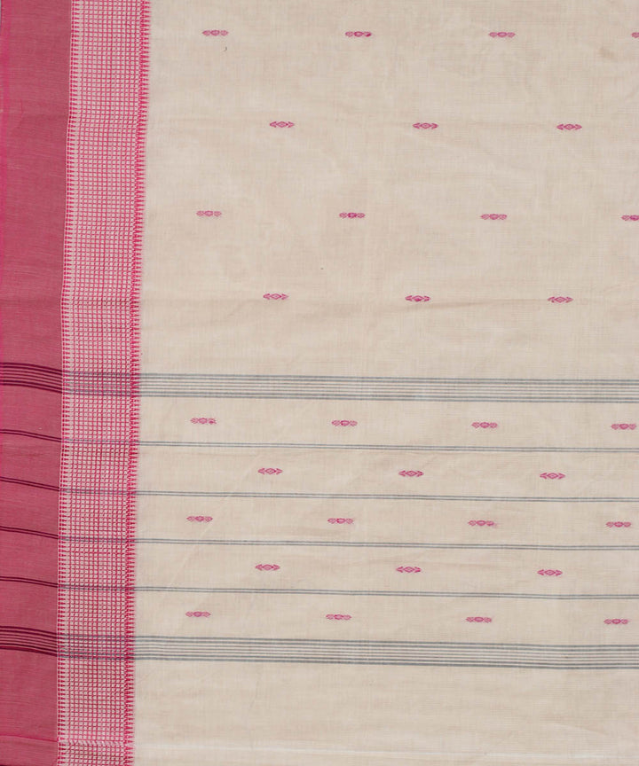 Peach cotton handloom venkatagiri saree