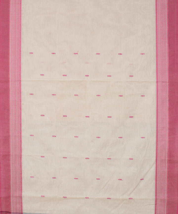 Peach cotton handloom venkatagiri saree