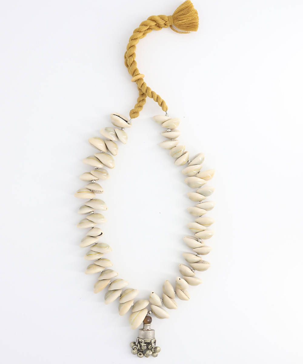 handcrafted cowrie shell Tribe Vibe necklace