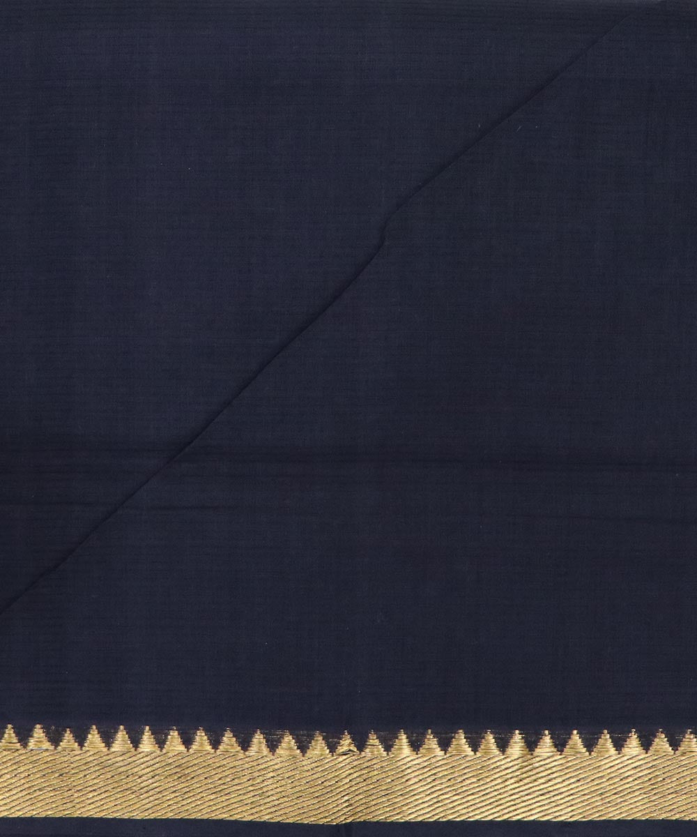 Black handloom cotton mangalagiri saree
