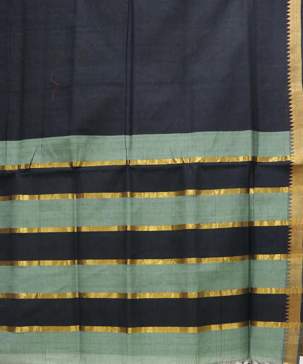 Black handloom cotton mangalagiri saree