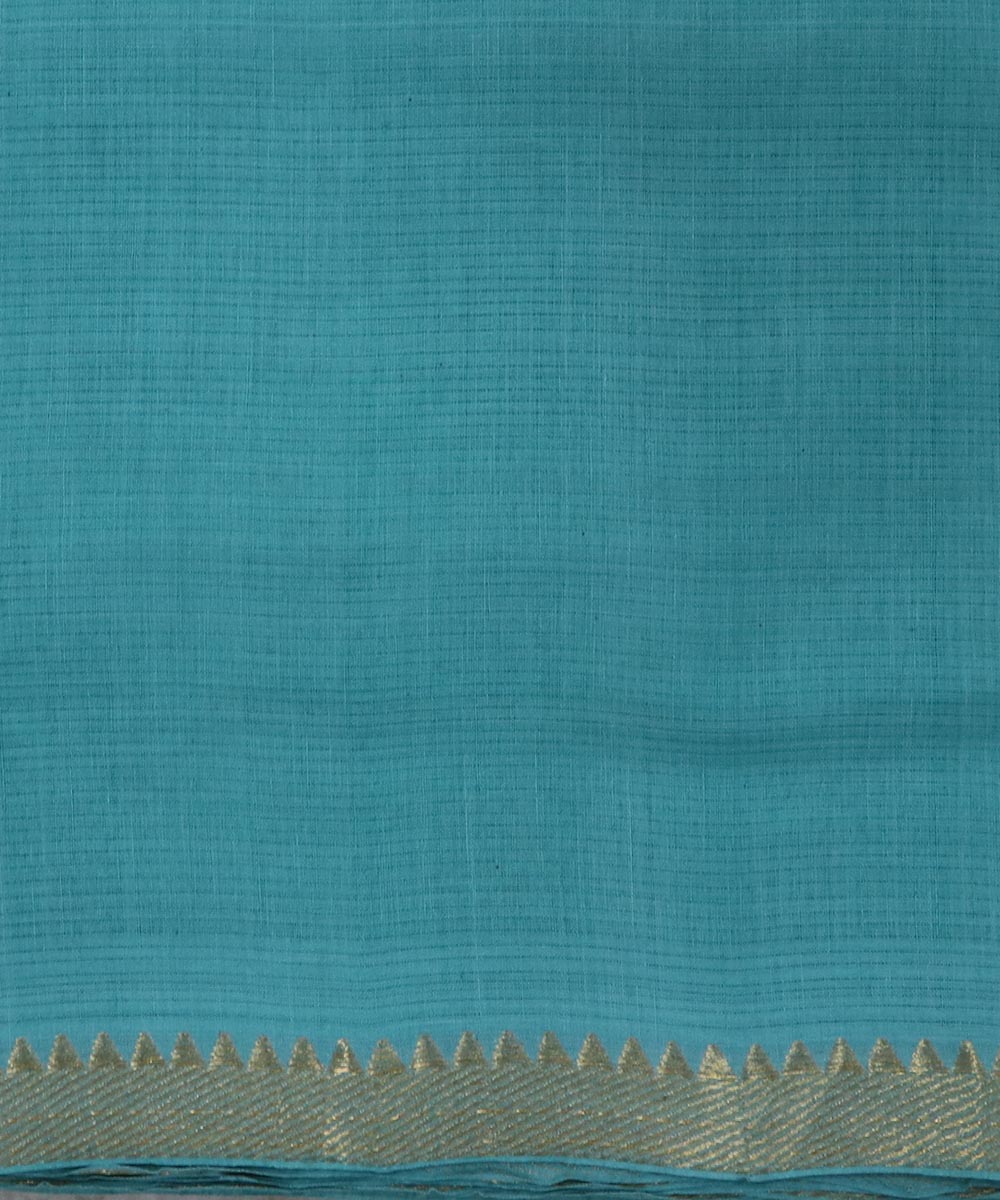 Sea green handloom cotton mangalagiri saree