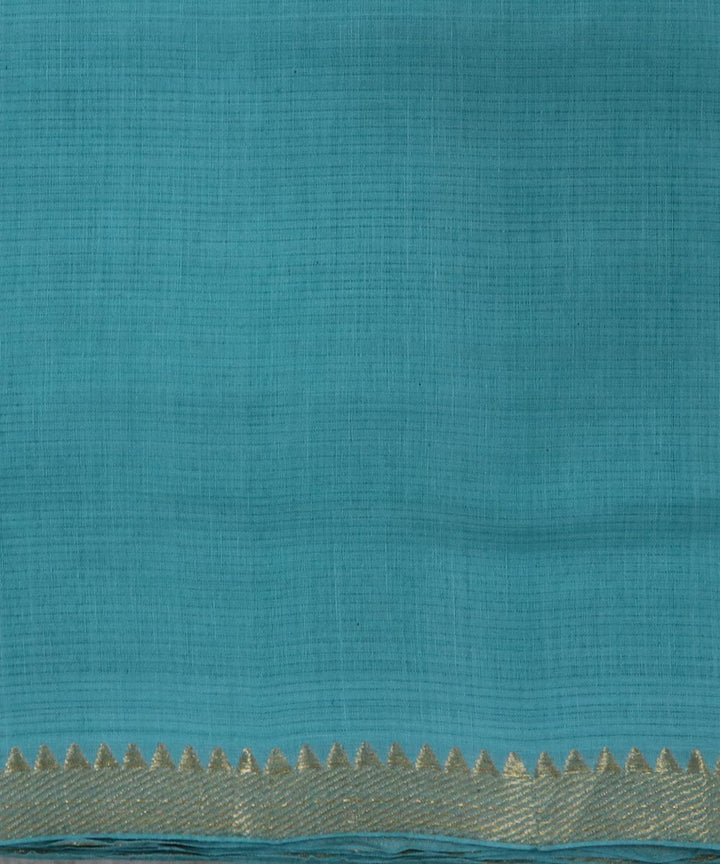 Sea green handloom cotton mangalagiri saree