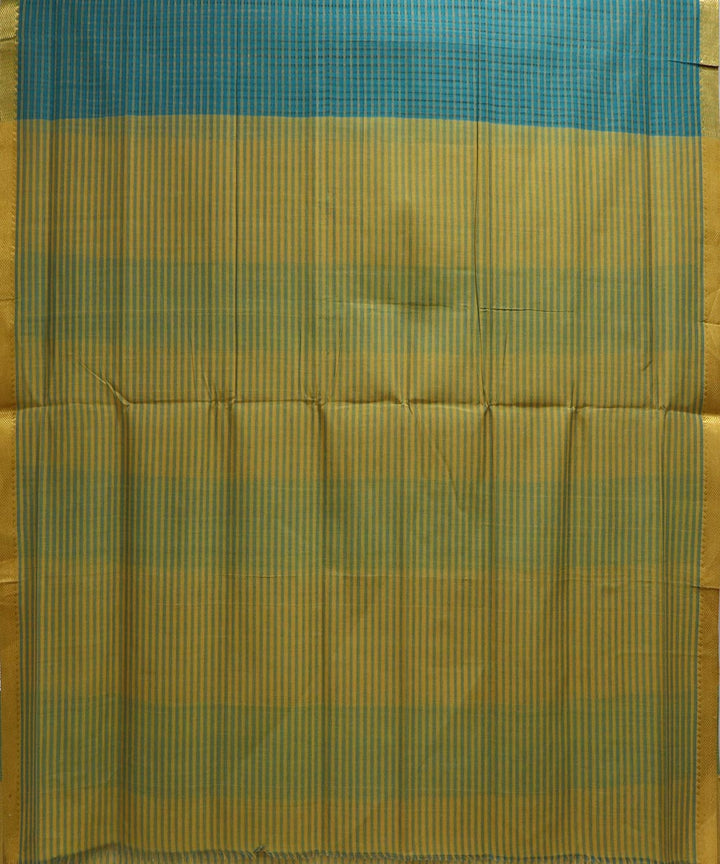 Green yellow handloom cotton mangalagiri saree