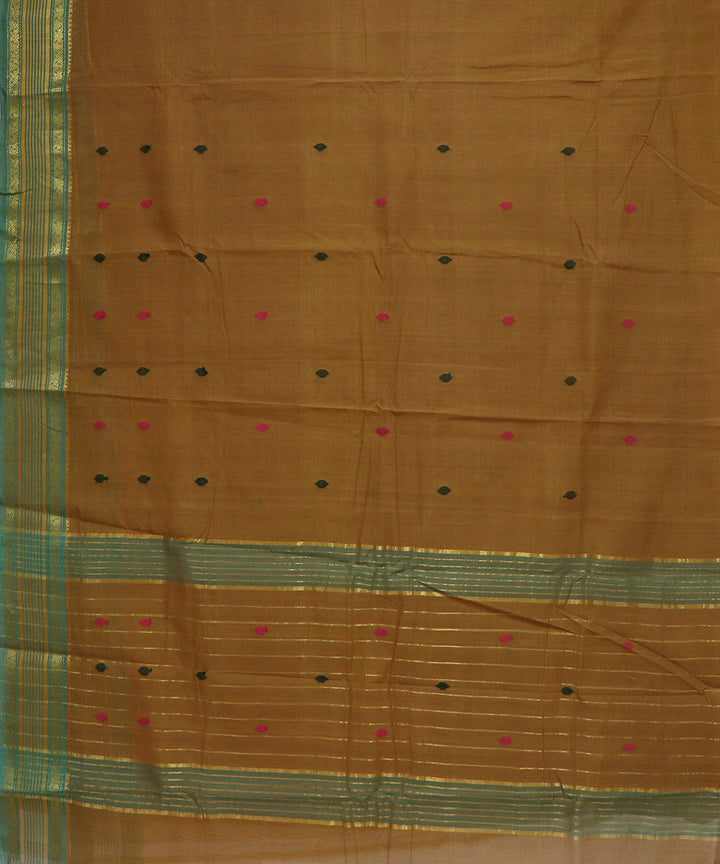 Brown handloom cotton rajahmundry saree