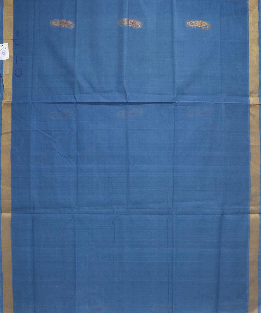 Sky blue handloom cotton rajahmundry saree