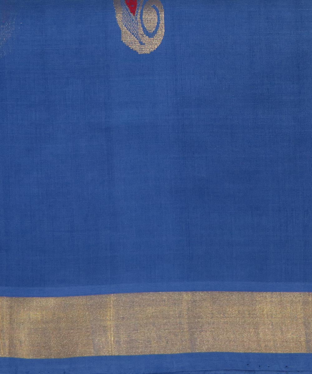 Sky blue handloom cotton rajahmundry saree
