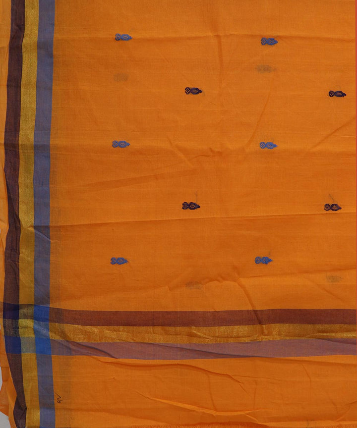 Orange handloom cotton rajahmundry saree