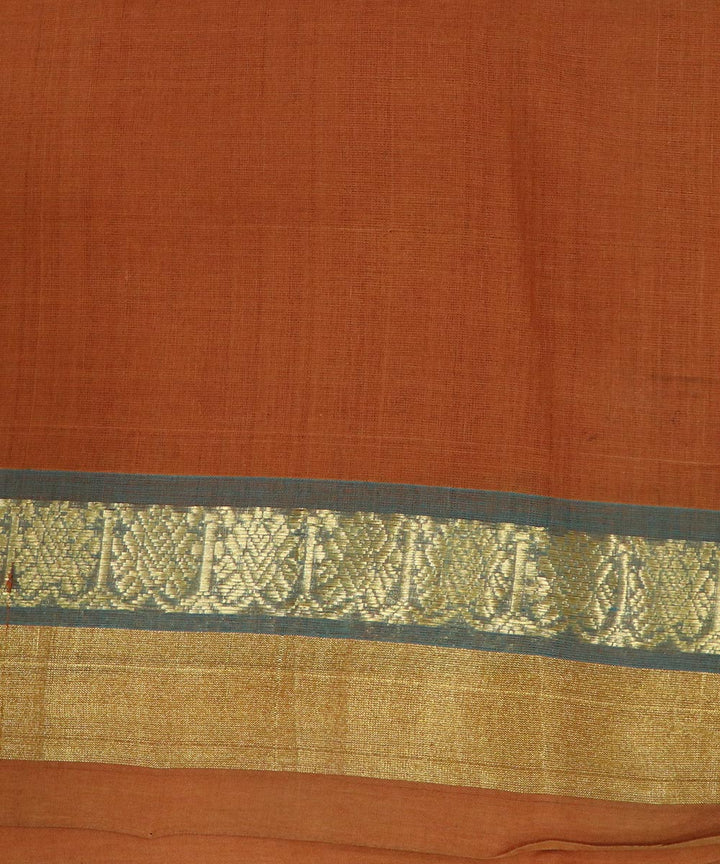 Rust handloom cotton rajahmundry saree