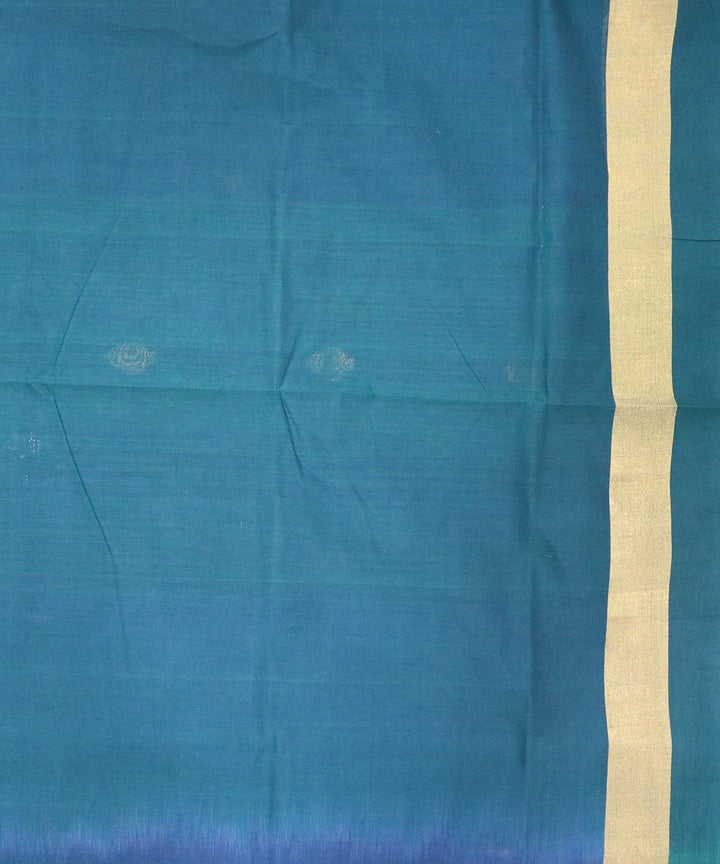 Blue and green handloom cotton uppada saree