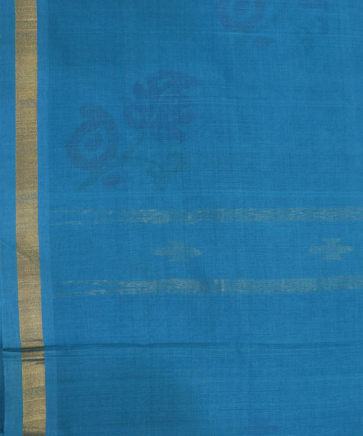 Blue handloom cotton uppada saree