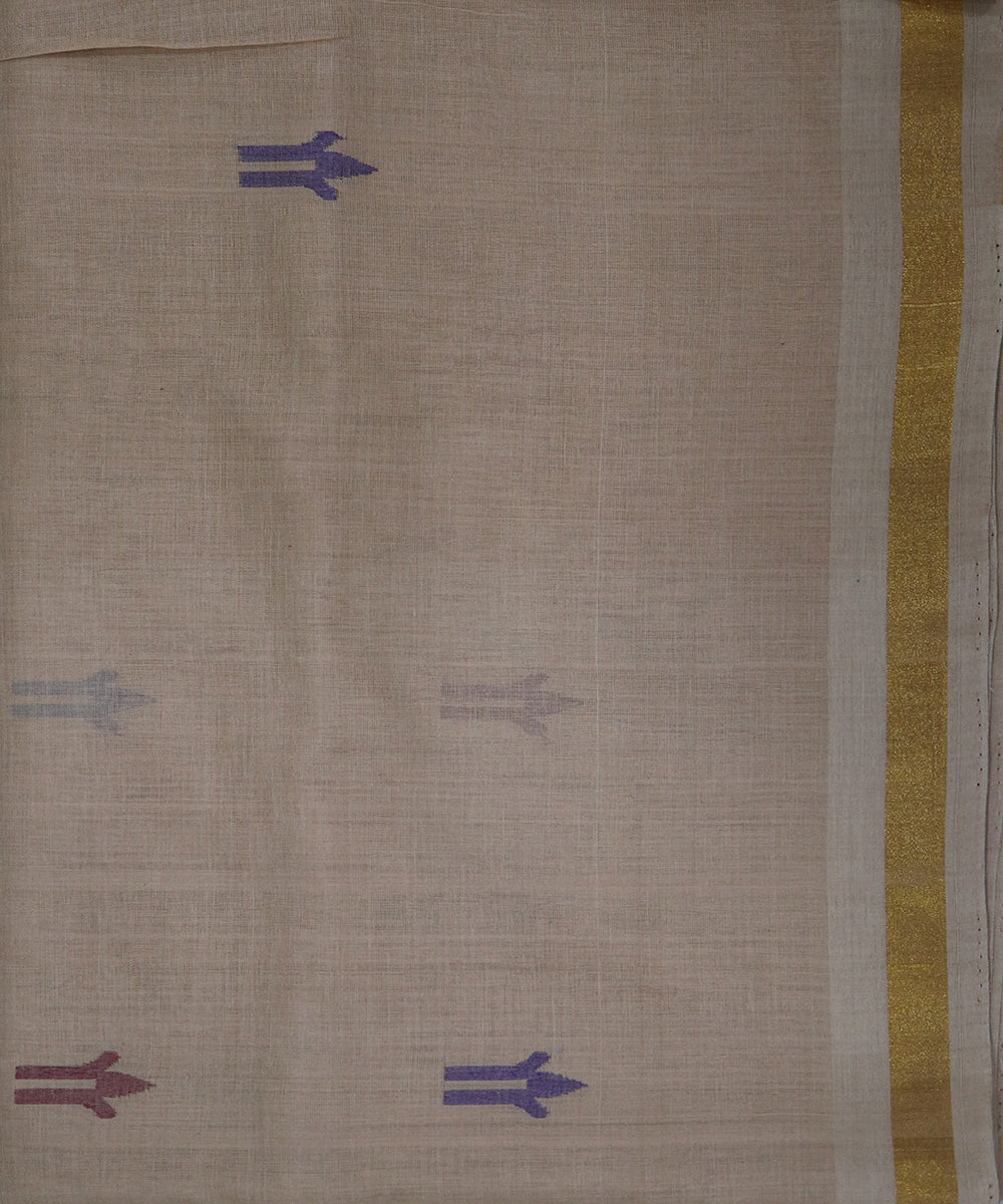 Sandal handloom cotton uppada saree