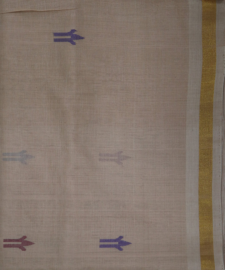 Sandal handloom cotton uppada saree