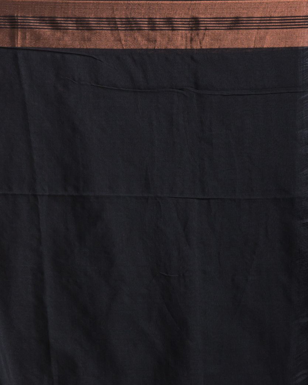 Black handwoven cotton bengal saree