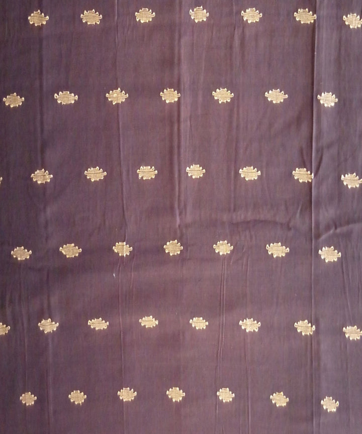 Grey handwoven mul cotton jamdani saree
