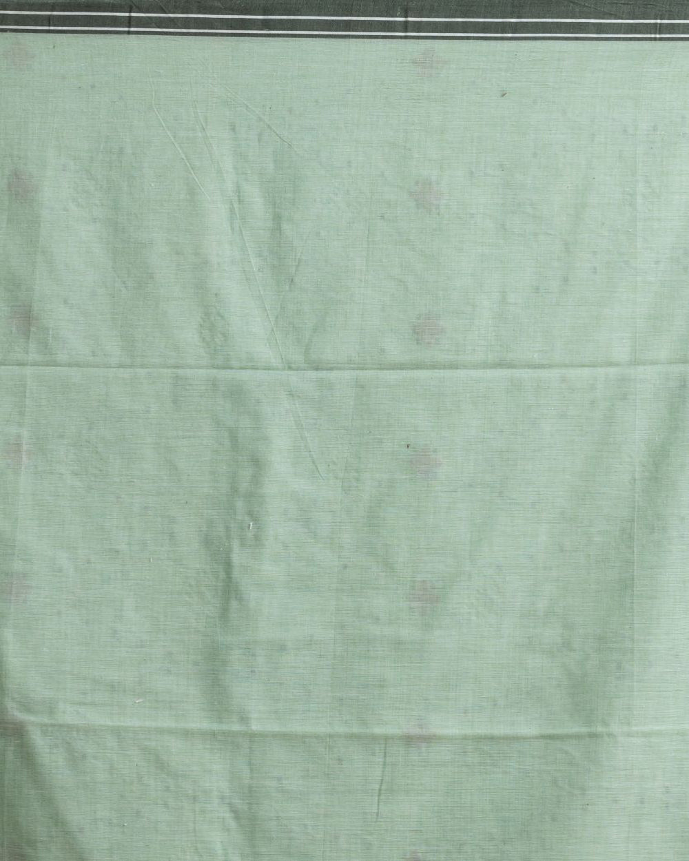 Light green celadon green handwoven cotton jamdani saree