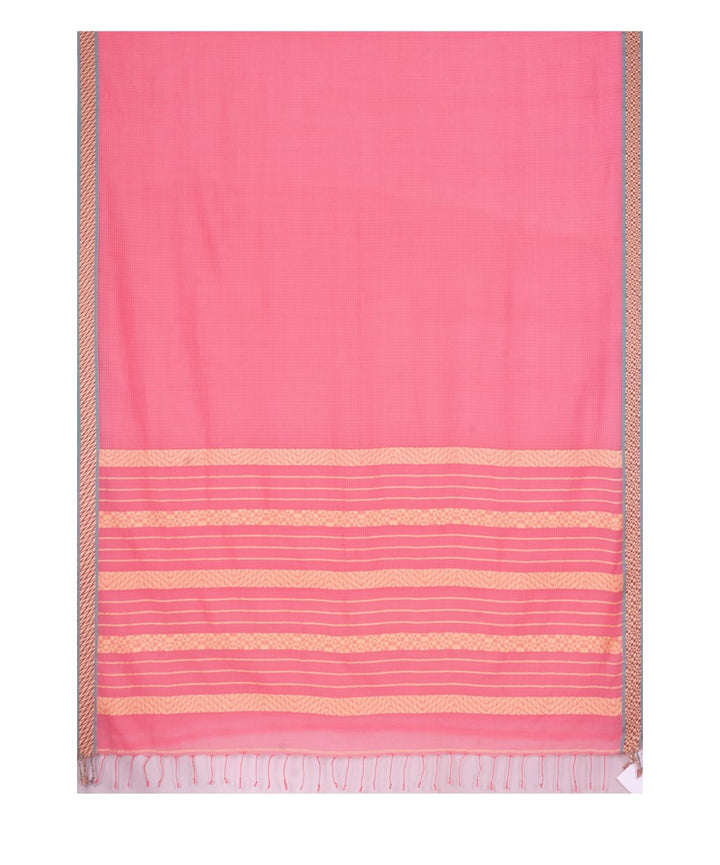 Pink cotton silk bengal handloom saree