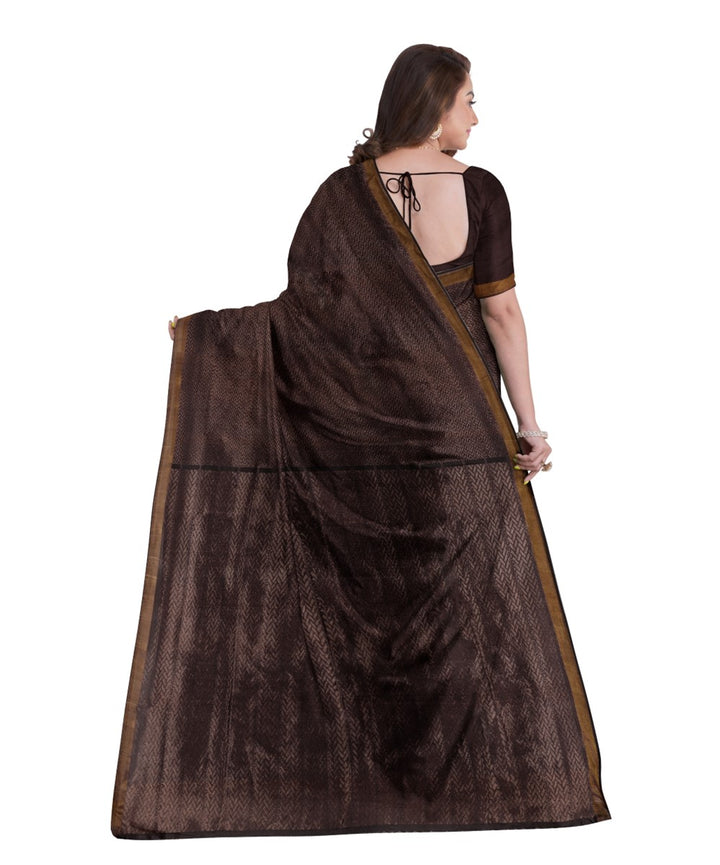 Black wine silk handloom bengal saree