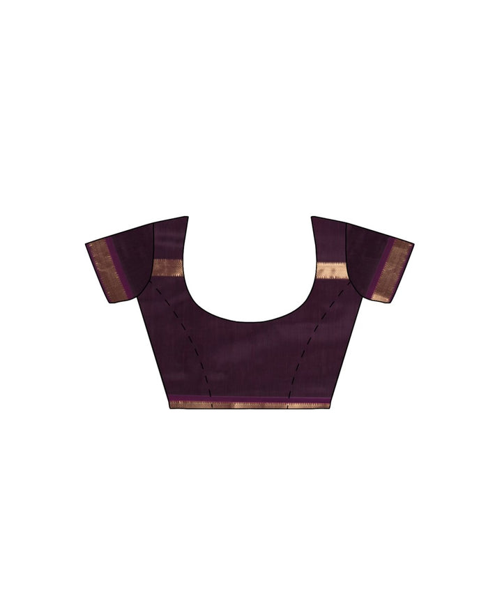 Violet gold silk handloom garad saree