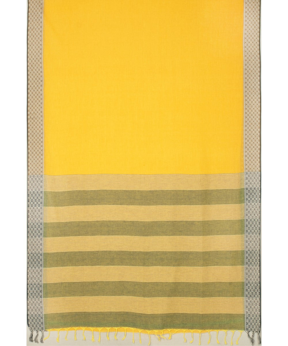 Biswa bangla yellow cotton handwoven begumpuri saree