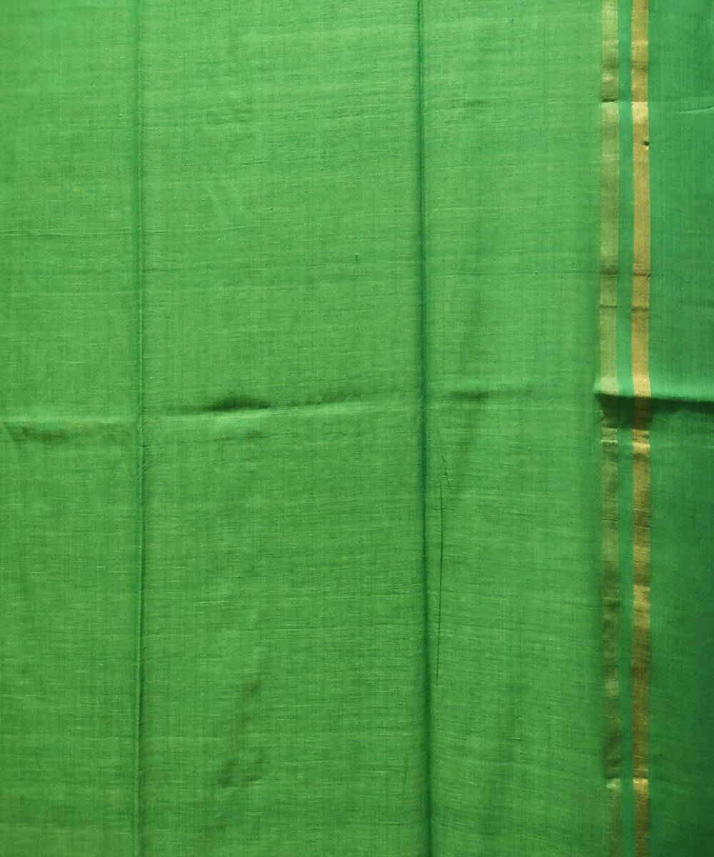 Light green handloom handspun cotton saree