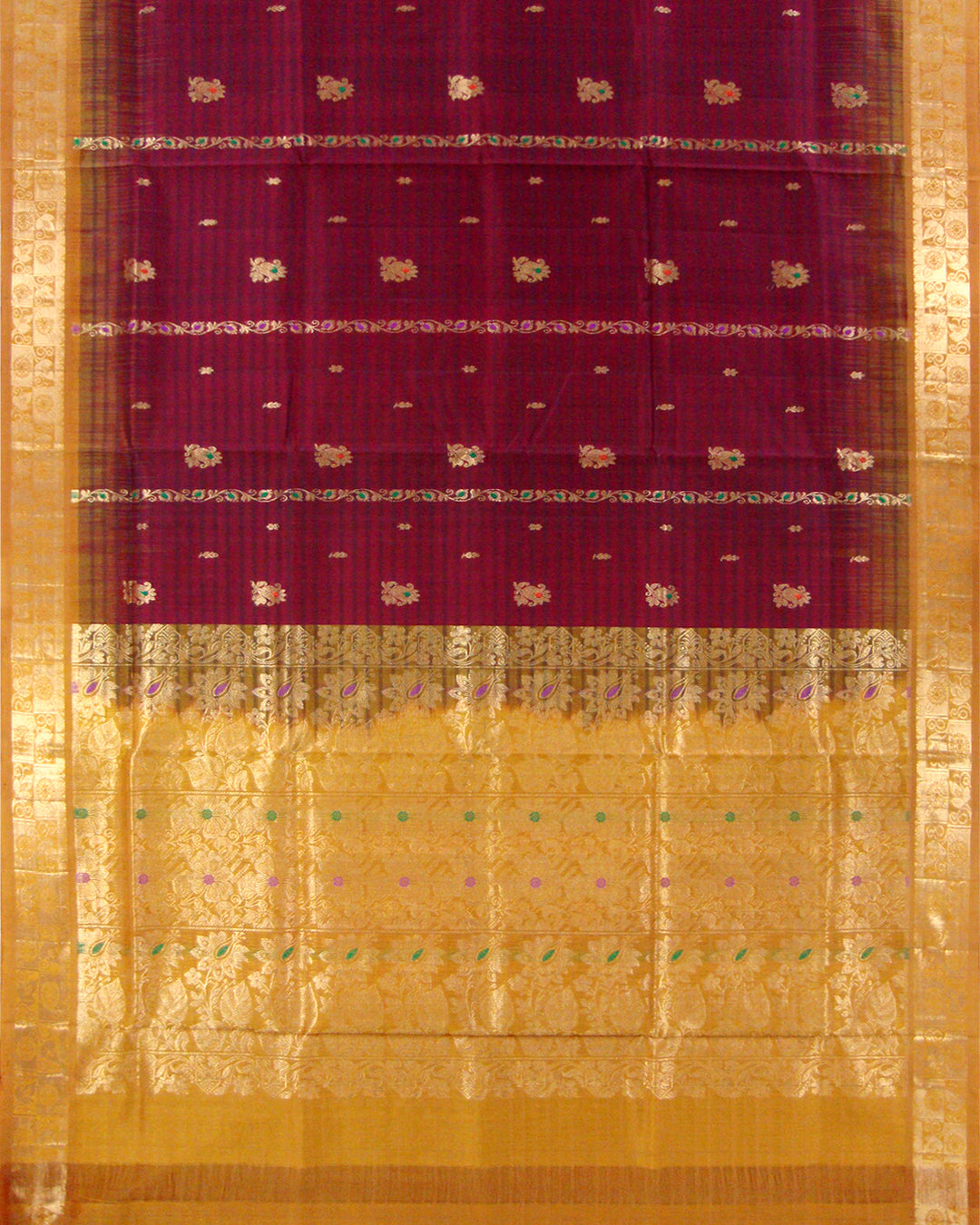 Madhavaram Pure Silk Fancy Saree Maroon