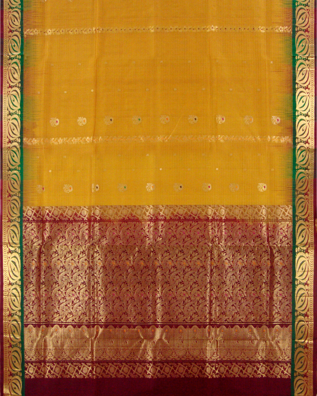 Madhavaram Pure Silk Fancy Saree Mustard